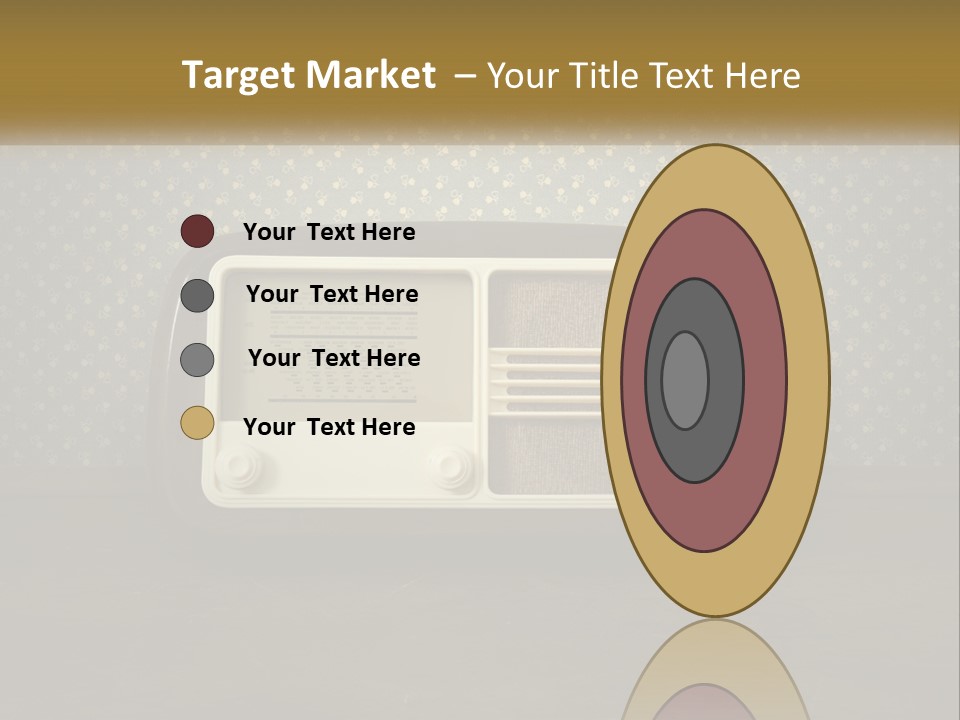 An Old Fashioned Radio Sitting On A Table PowerPoint Template