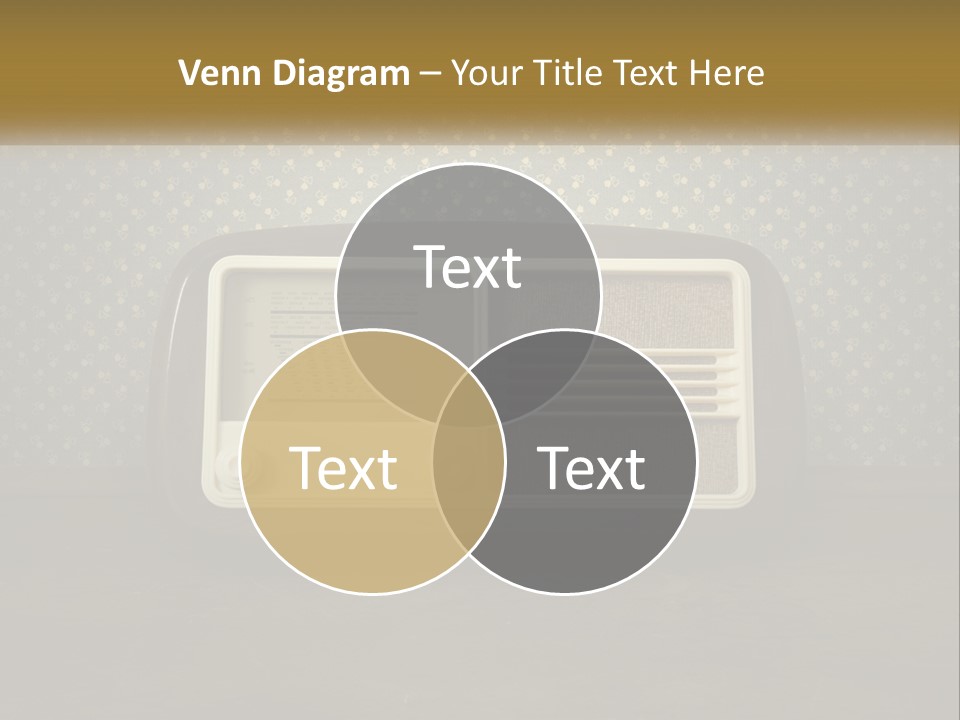 An Old Fashioned Radio Sitting On A Table PowerPoint Template
