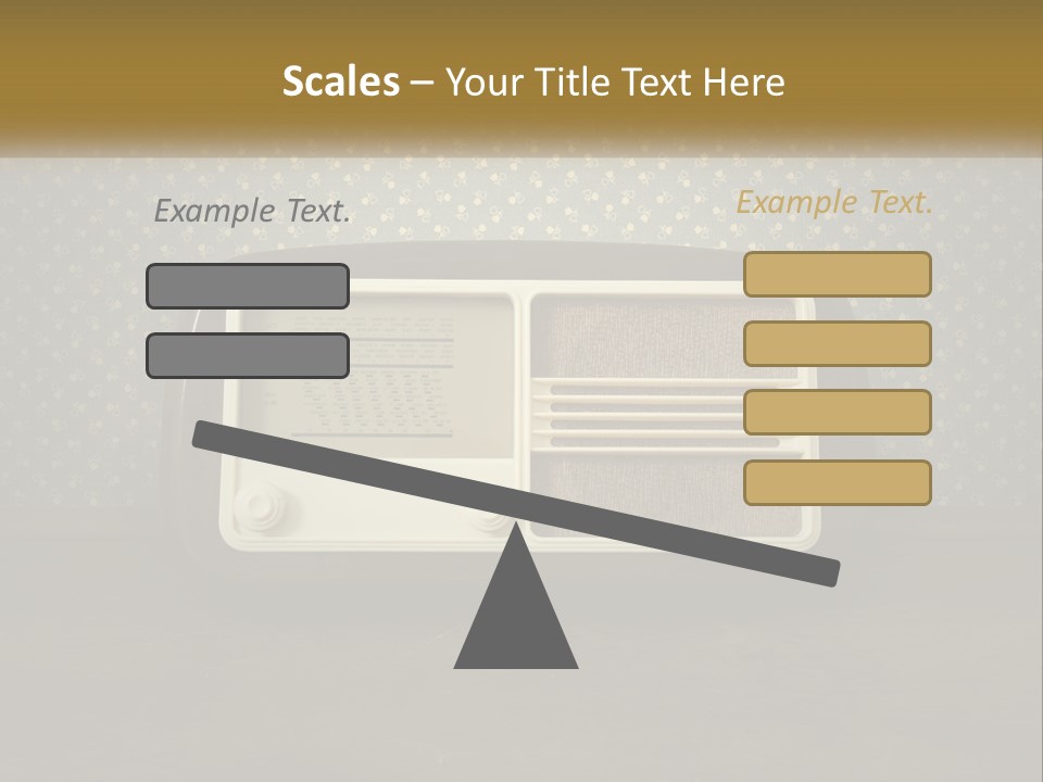 An Old Fashioned Radio Sitting On A Table PowerPoint Template
