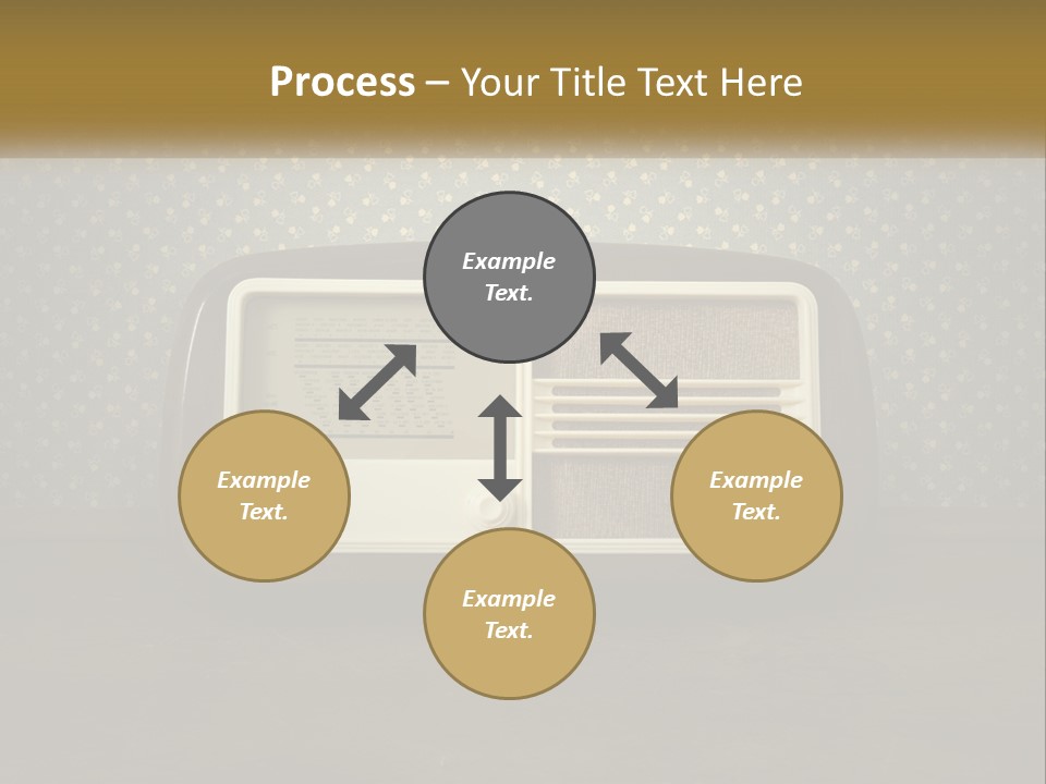 An Old Fashioned Radio Sitting On A Table PowerPoint Template