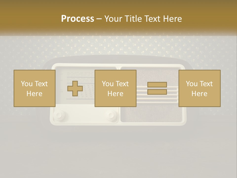 An Old Fashioned Radio Sitting On A Table PowerPoint Template