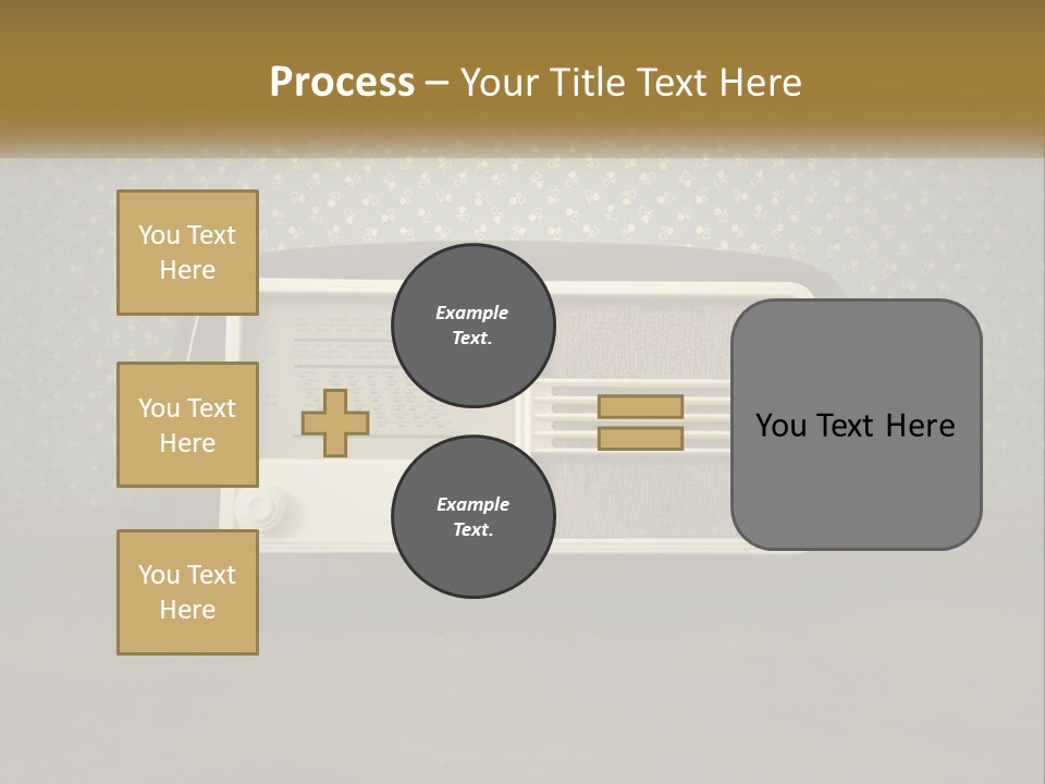 An Old Fashioned Radio Sitting On A Table PowerPoint Template