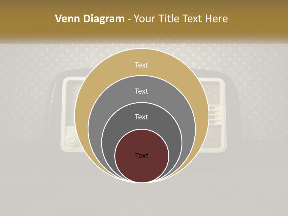 An Old Fashioned Radio Sitting On A Table PowerPoint Template