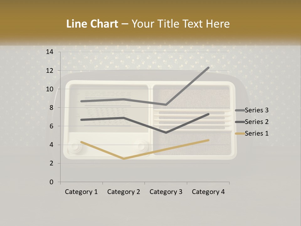 An Old Fashioned Radio Sitting On A Table PowerPoint Template