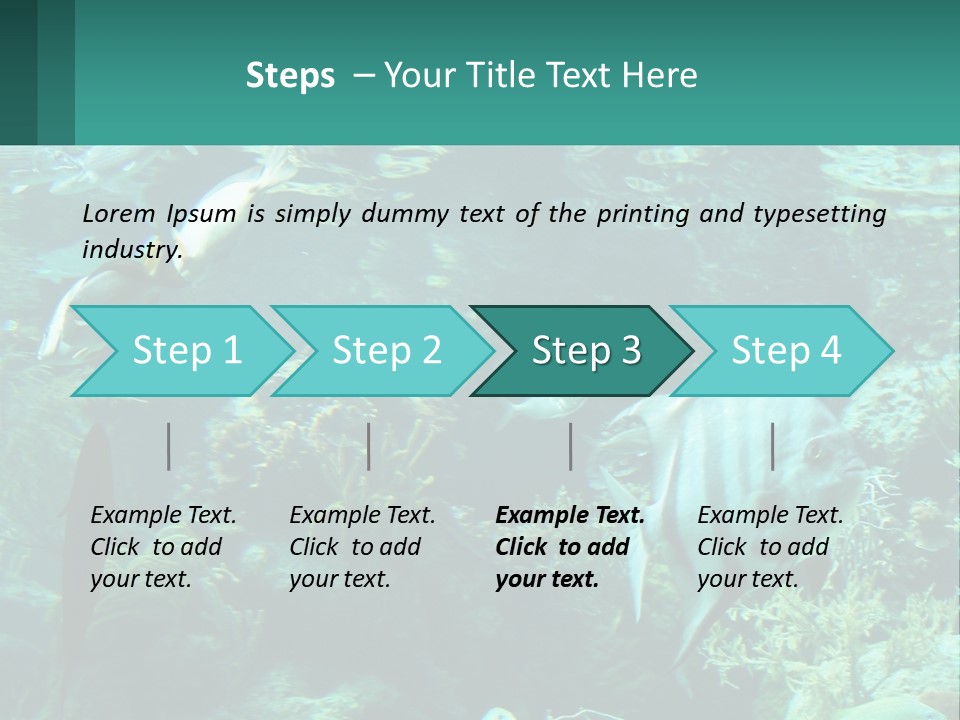 A Group Of Fish Swimming In A Large Aquarium PowerPoint Template