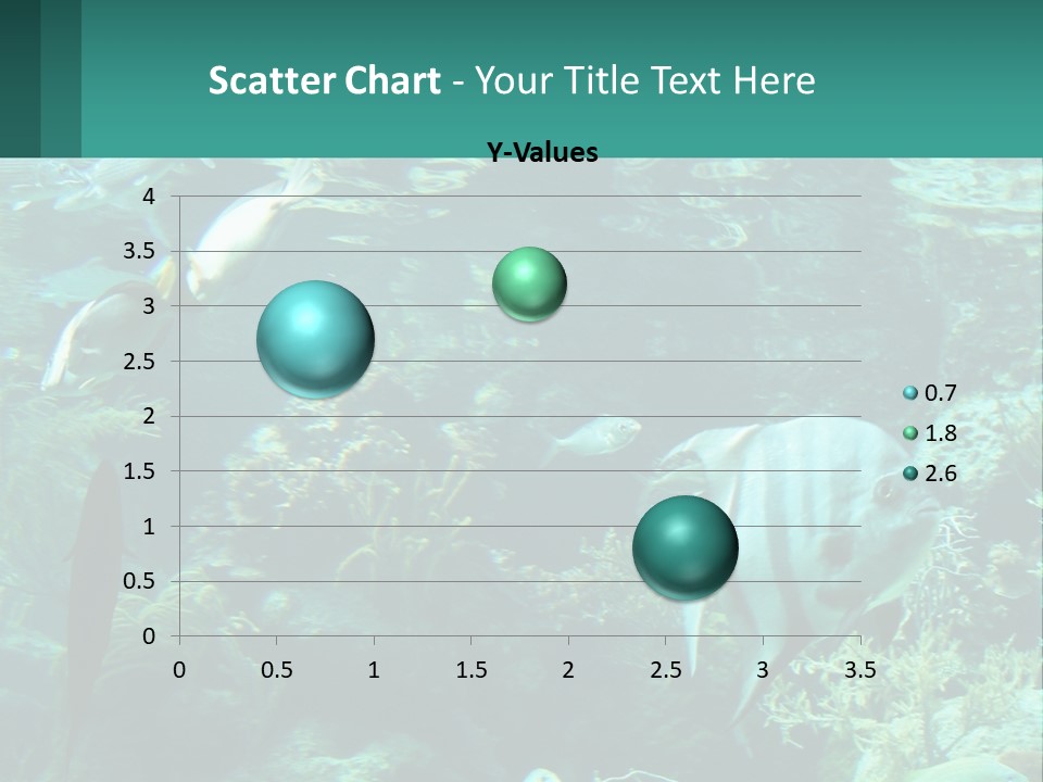 A Group Of Fish Swimming In A Large Aquarium PowerPoint Template