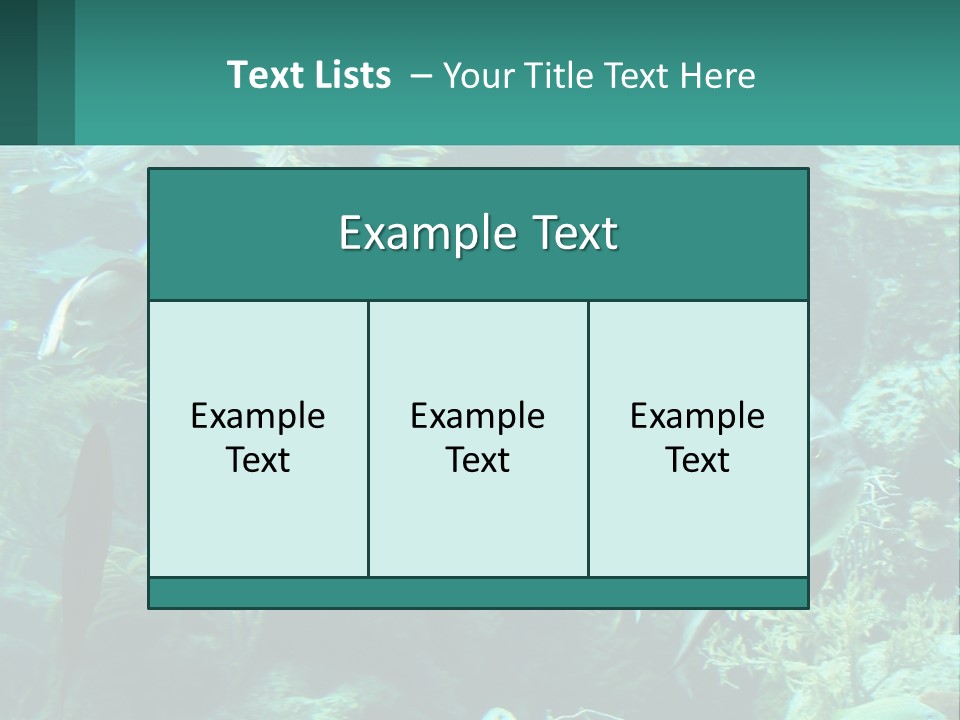 A Group Of Fish Swimming In A Large Aquarium PowerPoint Template