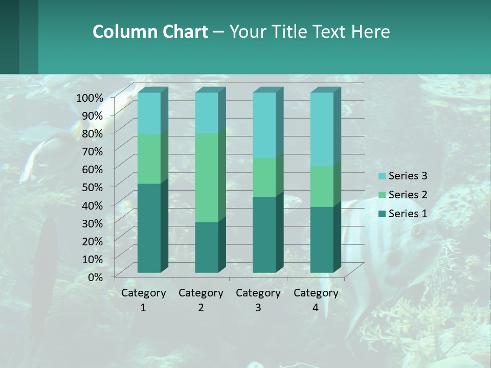 A Group Of Fish Swimming In A Large Aquarium PowerPoint Template
