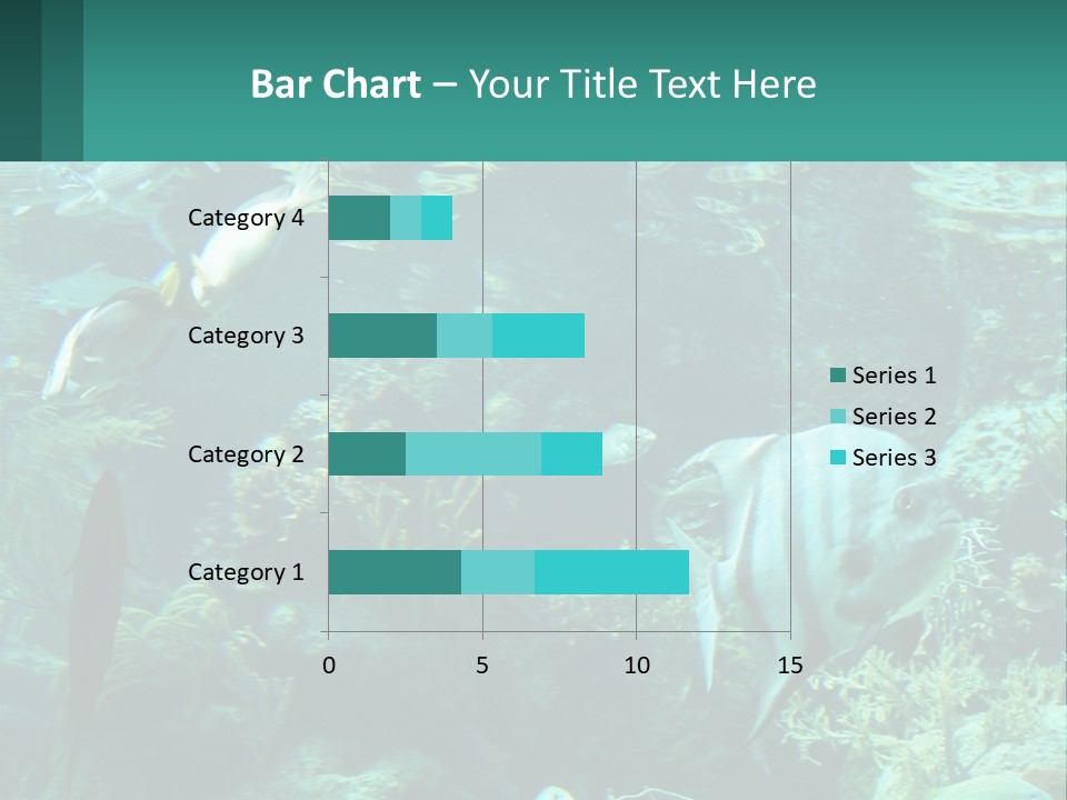 A Group Of Fish Swimming In A Large Aquarium PowerPoint Template