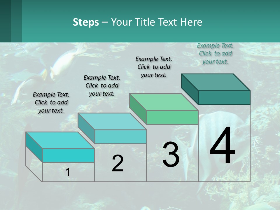 A Group Of Fish Swimming In A Large Aquarium PowerPoint Template