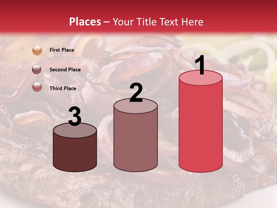 A Plate Of Food With Meat And Vegetables On It PowerPoint Template