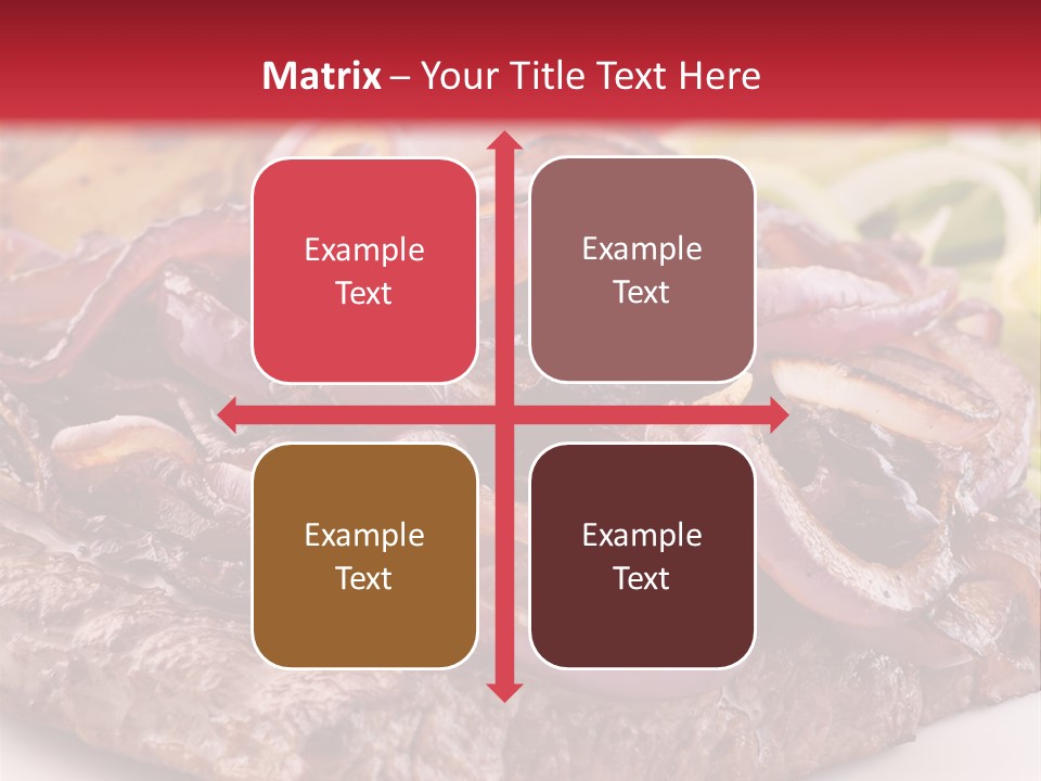A Plate Of Food With Meat And Vegetables On It PowerPoint Template