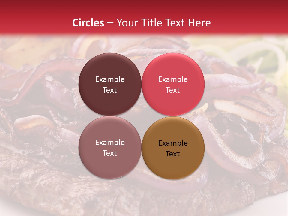 A Plate Of Food With Meat And Vegetables On It PowerPoint Template