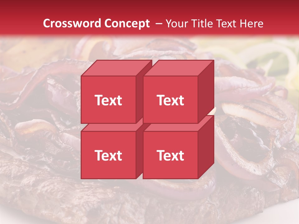 A Plate Of Food With Meat And Vegetables On It PowerPoint Template