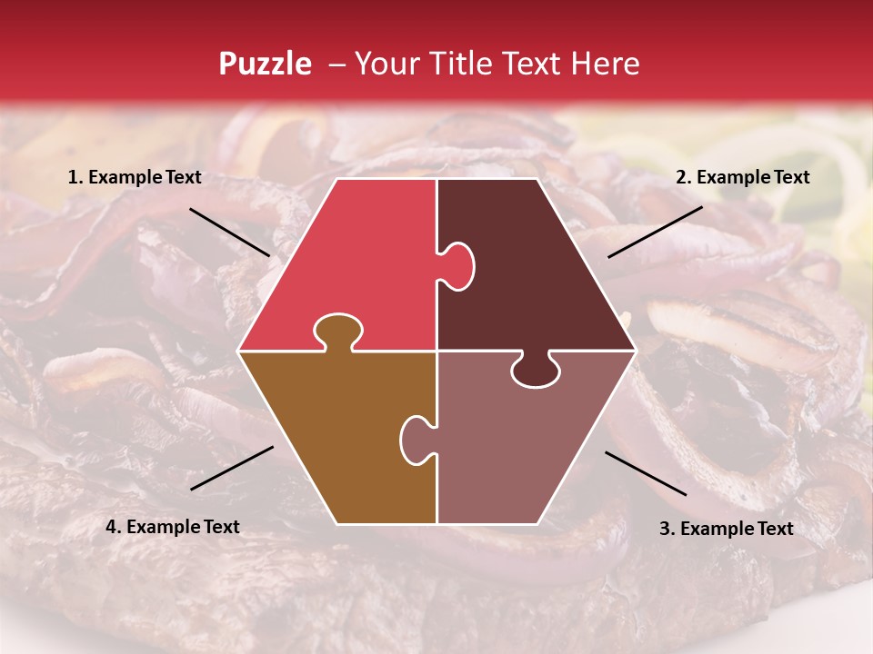 A Plate Of Food With Meat And Vegetables On It PowerPoint Template
