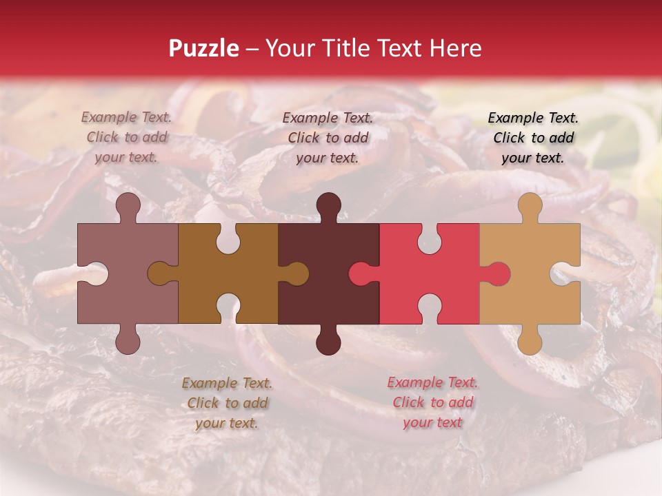 A Plate Of Food With Meat And Vegetables On It PowerPoint Template