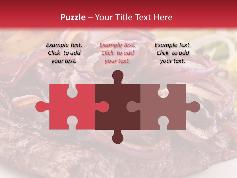 A Plate Of Food With Meat And Vegetables On It PowerPoint Template