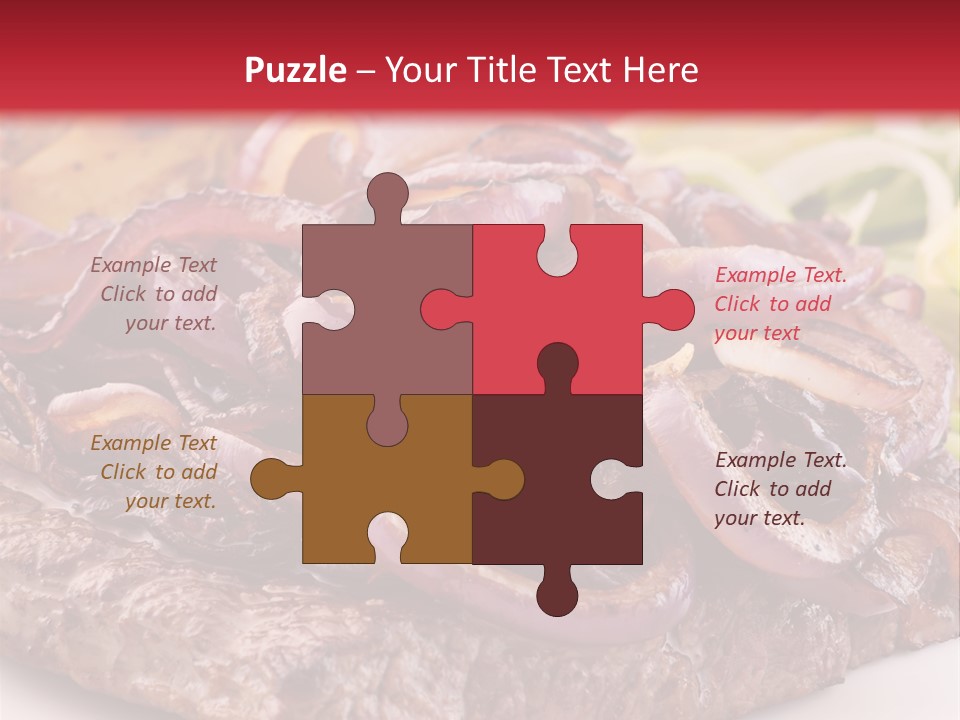 A Plate Of Food With Meat And Vegetables On It PowerPoint Template