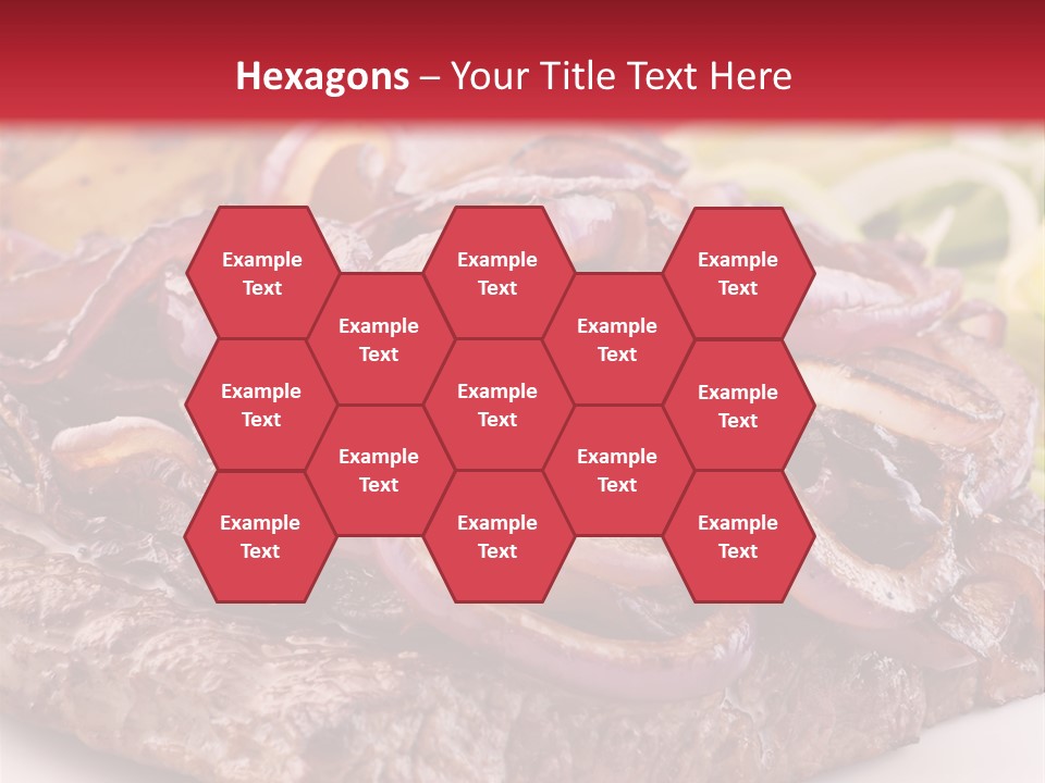 A Plate Of Food With Meat And Vegetables On It PowerPoint Template