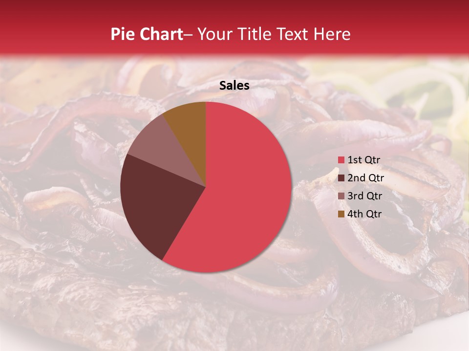 A Plate Of Food With Meat And Vegetables On It PowerPoint Template