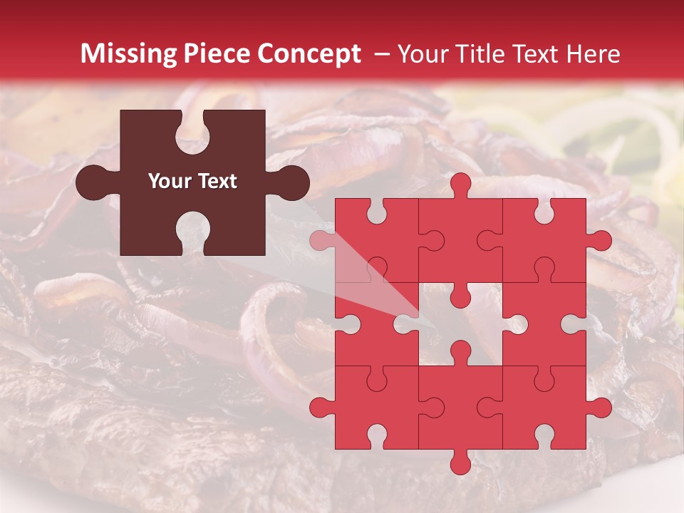 A Plate Of Food With Meat And Vegetables On It PowerPoint Template