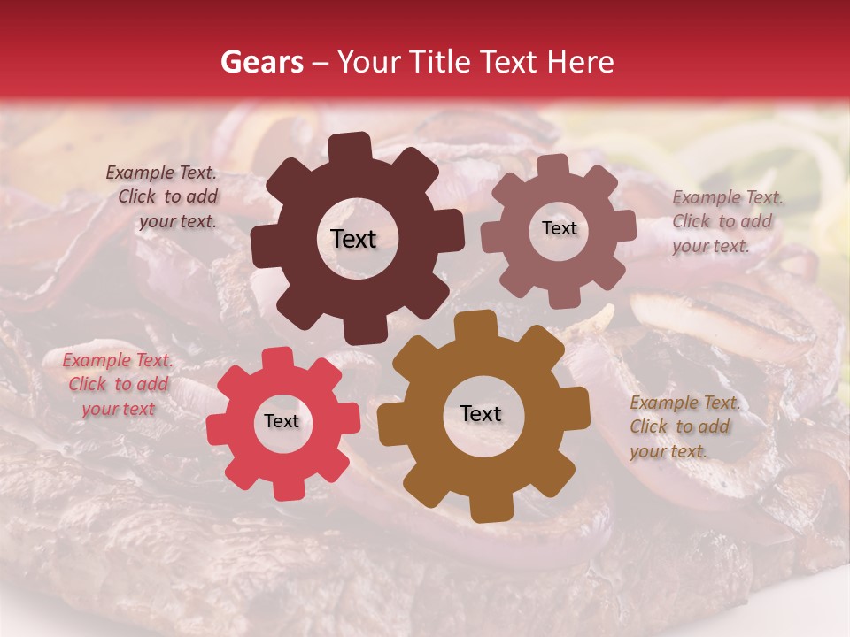 A Plate Of Food With Meat And Vegetables On It PowerPoint Template