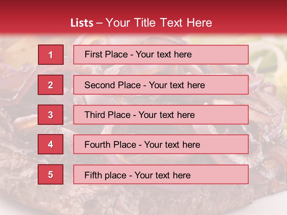 A Plate Of Food With Meat And Vegetables On It PowerPoint Template