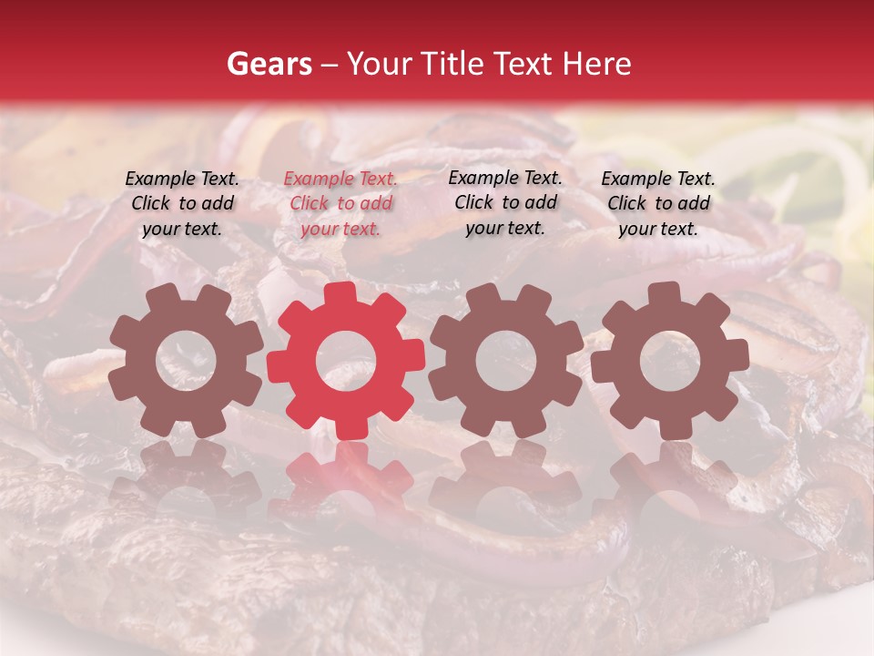 A Plate Of Food With Meat And Vegetables On It PowerPoint Template