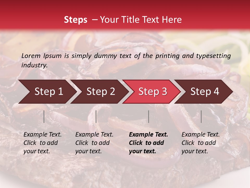 A Plate Of Food With Meat And Vegetables On It PowerPoint Template