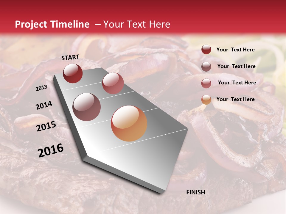 A Plate Of Food With Meat And Vegetables On It PowerPoint Template