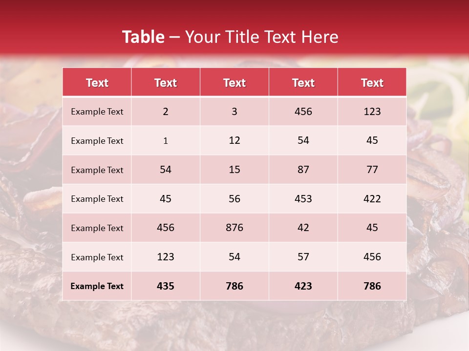 A Plate Of Food With Meat And Vegetables On It PowerPoint Template