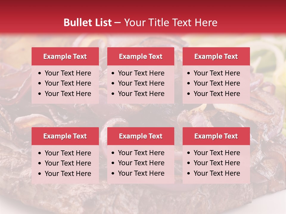 A Plate Of Food With Meat And Vegetables On It PowerPoint Template