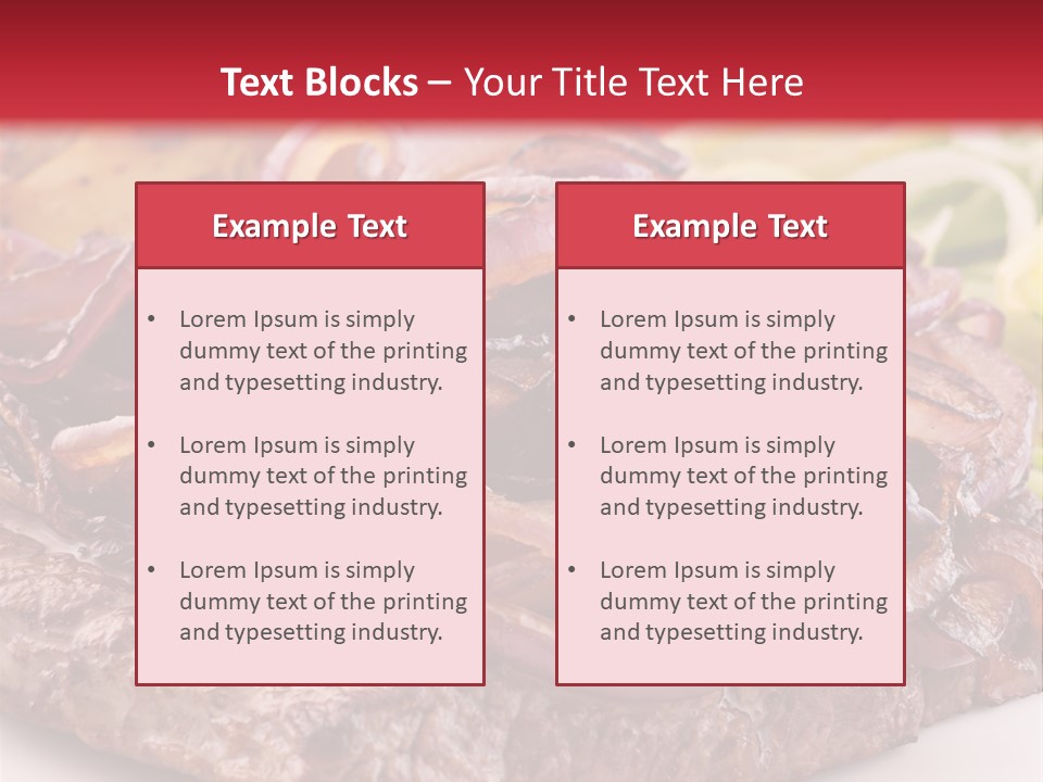A Plate Of Food With Meat And Vegetables On It PowerPoint Template