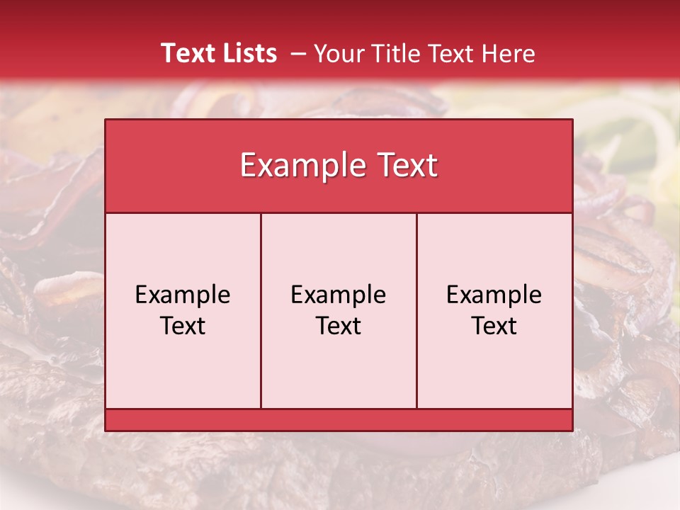 A Plate Of Food With Meat And Vegetables On It PowerPoint Template
