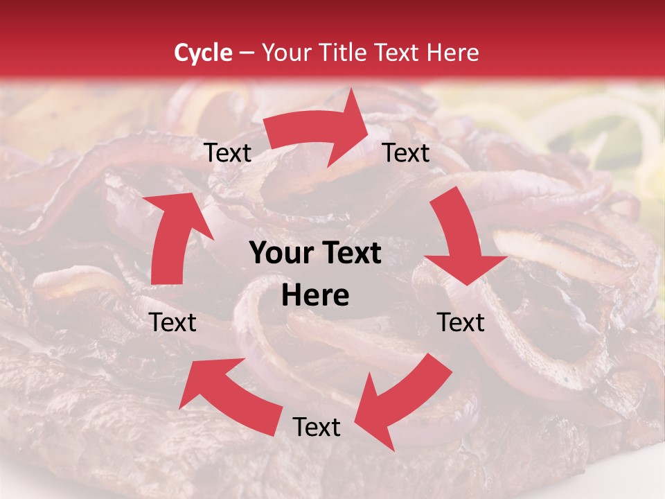 A Plate Of Food With Meat And Vegetables On It PowerPoint Template