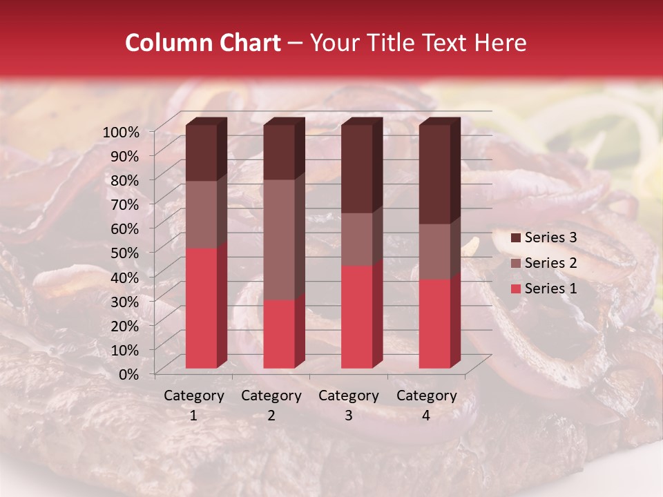 A Plate Of Food With Meat And Vegetables On It PowerPoint Template