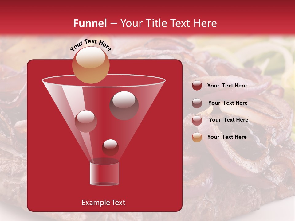 A Plate Of Food With Meat And Vegetables On It PowerPoint Template