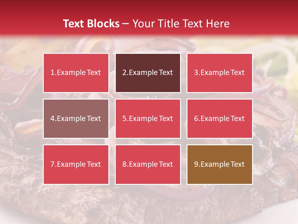 A Plate Of Food With Meat And Vegetables On It PowerPoint Template