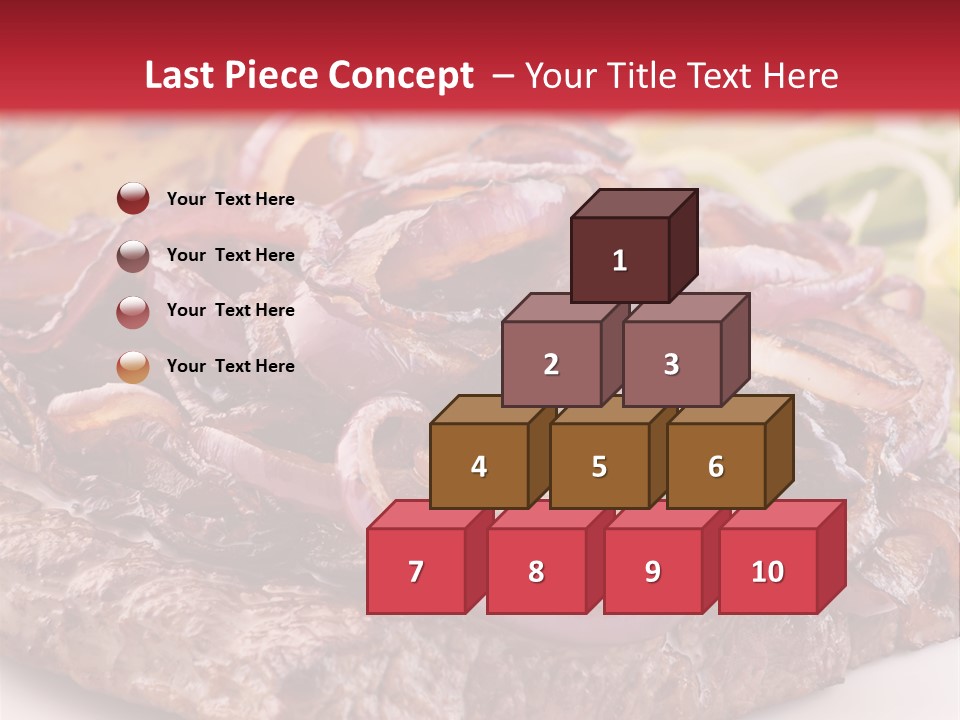 A Plate Of Food With Meat And Vegetables On It PowerPoint Template