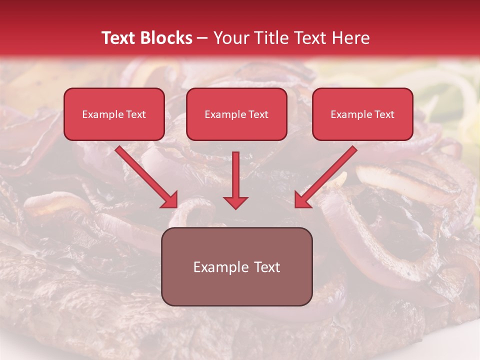 A Plate Of Food With Meat And Vegetables On It PowerPoint Template