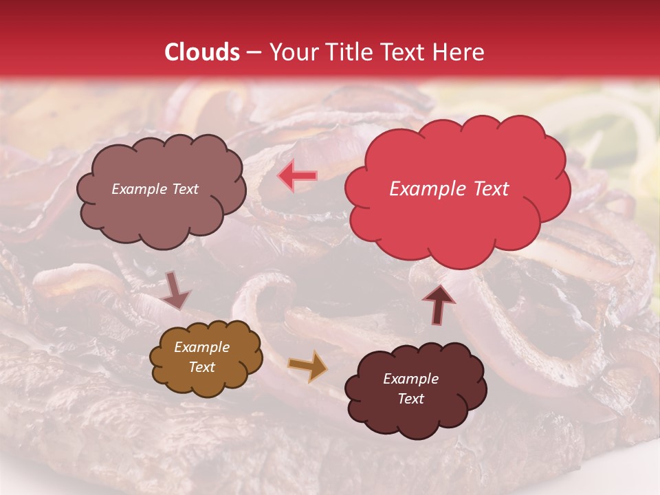 A Plate Of Food With Meat And Vegetables On It PowerPoint Template