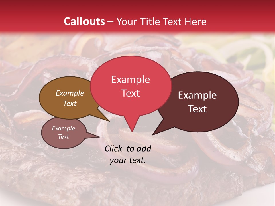 A Plate Of Food With Meat And Vegetables On It PowerPoint Template