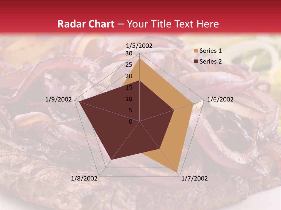 A Plate Of Food With Meat And Vegetables On It PowerPoint Template