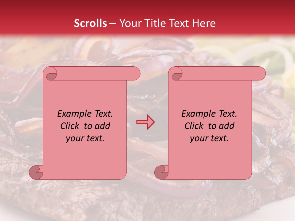 A Plate Of Food With Meat And Vegetables On It PowerPoint Template