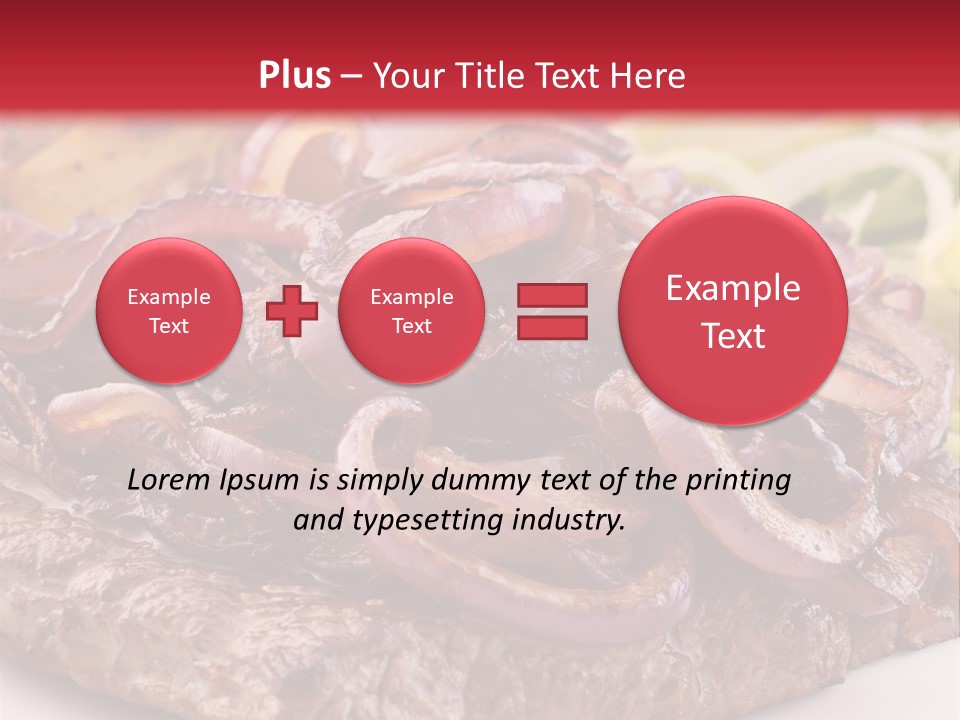 A Plate Of Food With Meat And Vegetables On It PowerPoint Template
