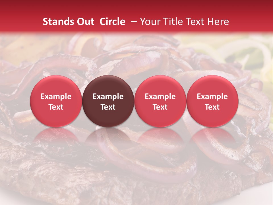 A Plate Of Food With Meat And Vegetables On It PowerPoint Template