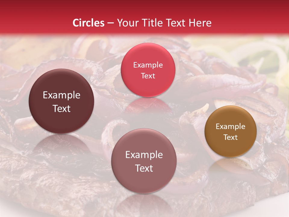 A Plate Of Food With Meat And Vegetables On It PowerPoint Template