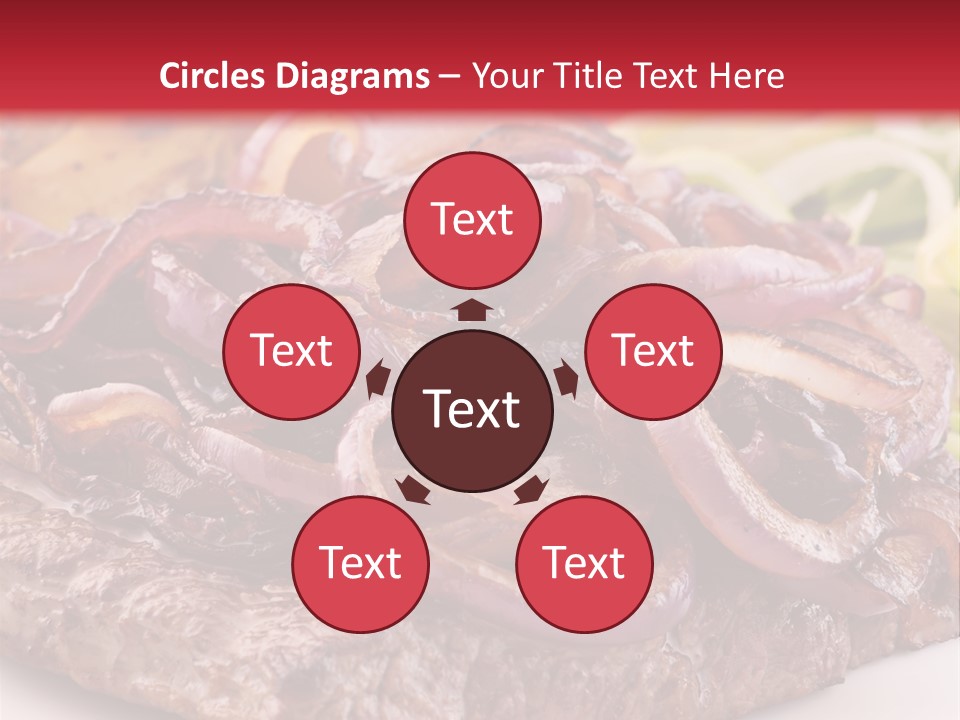 A Plate Of Food With Meat And Vegetables On It PowerPoint Template