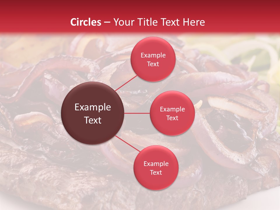 A Plate Of Food With Meat And Vegetables On It PowerPoint Template