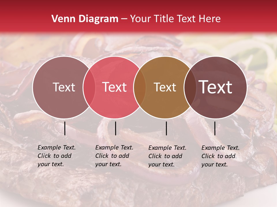 A Plate Of Food With Meat And Vegetables On It PowerPoint Template